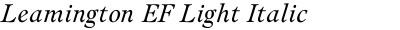 Leamington EF Light Italic